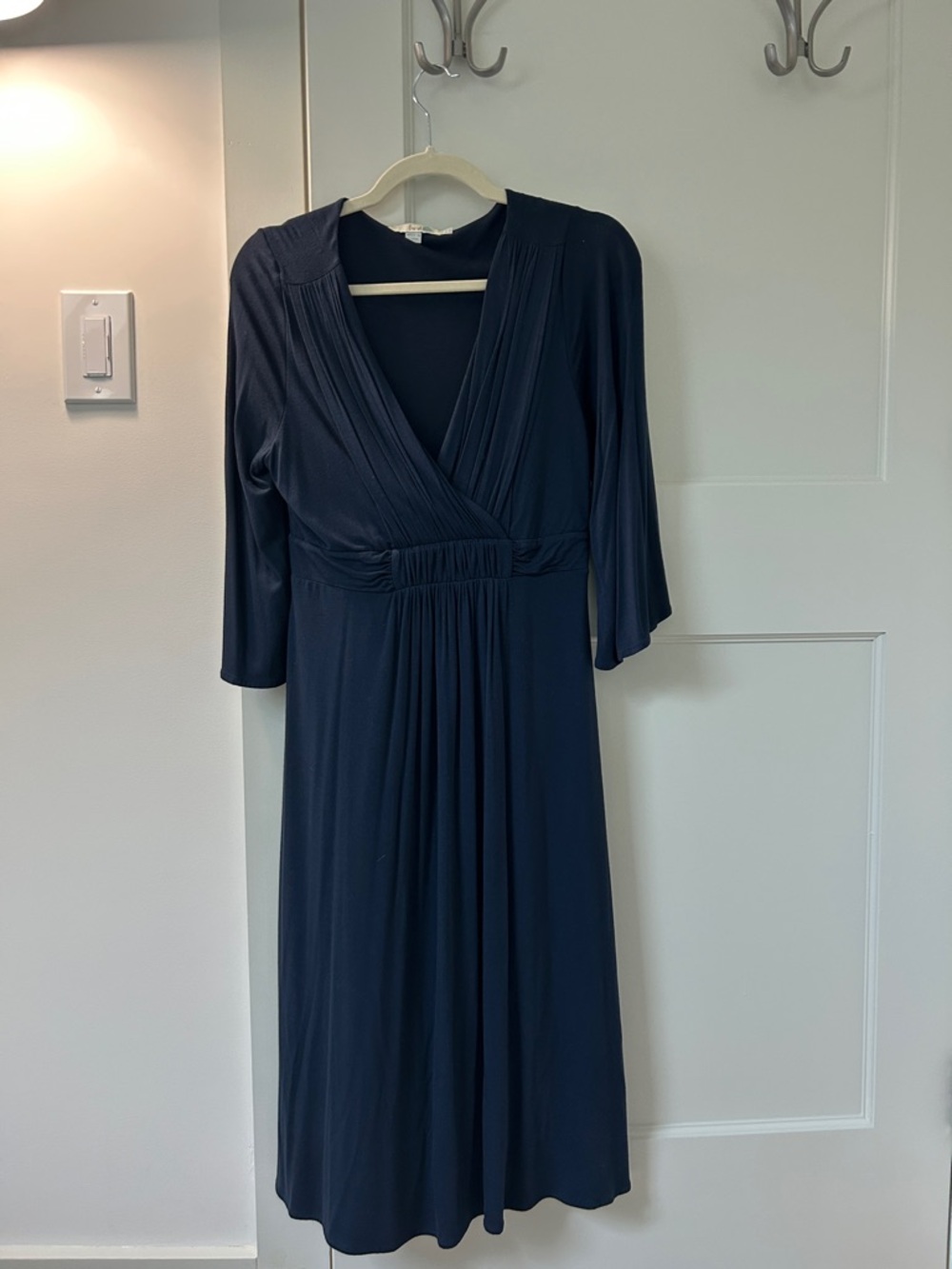 Boden Navy Empire Waist Midi Dress